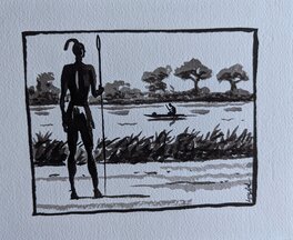 Loustal - Afrique - Original Illustration