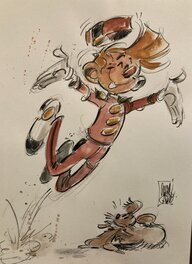 Charel Cambré - Robbedoes - Illustration originale