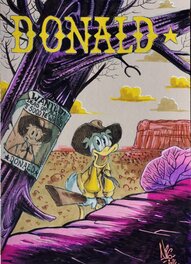 Nicolas Kéramidas - Donald Duck, hommage à Tex Willer - Original Illustration