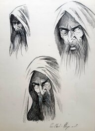 Alexe - Portraits pour la bd Lancelot d'Alexe - Illustration originale