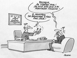 François Frapar - Le gastro-entérologue dentiste - Original Illustration