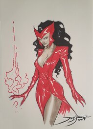 Jorge Jimenez - Scarlet Witch / Sorcière Rouge - Illustration originale