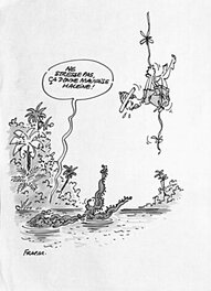 François Frapar - Haleine de crocodile (Dentiste) - Original Illustration