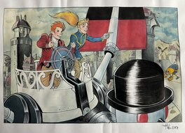 Fabrice Lebeault - Spirou et Seccotine - Illustration originale