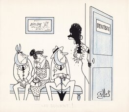 Gilles - Dentiste - Illustration originale