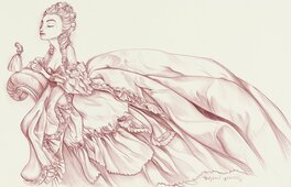 Benjamin Lacombe - Marie-Antoinette, Carnet Secret d'une Reine - Planche originale