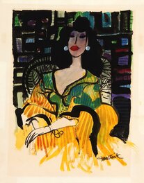 Will - Illustration femme assise - Will - Illustration originale