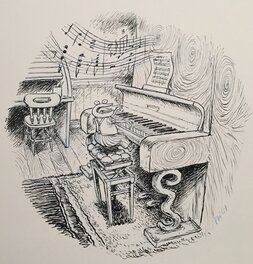 Phicil - Phicil, Georges Frog, illustration de couverture intégrale refusée, 2017. - Comic Strip