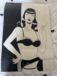 Philippe Berthet - Berthet PIN UP BODY & SMOKE - Illustration originale