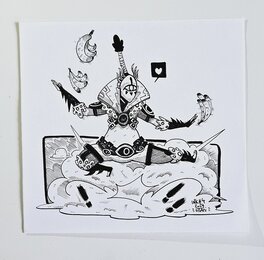 oTTami - Dessin original de l'Inktober 2024 : Le grand Kohga, chef des Yigas de Breath of the Wild et Totk ! - Original Illustration