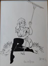 Félix Meynet - Bises des alpages - Original Illustration