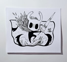 oTTami - Dessin original de l'Inktober 2024 : Le Héros d'Hollow Knight ! - Original Illustration