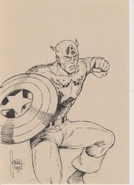 Mikel Janin - Captain America - Illustration originale