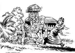 Wojtek Olszówka - Janusz Christa's postcards set 2 - Gucek et Roch - Original Illustration