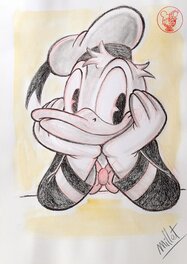 José Maria Millet Lopez - Donald "Contento" Duck - Original Illustration