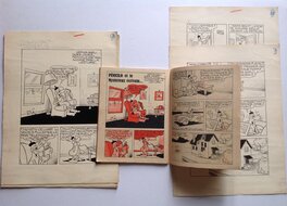 Planches 58 titre " Pénicilo et le Mystérieux écrivain " .... , la 59 , et 60 Bleues .