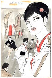 Mitsuru Kawada - Vermilion Orin - Flowing Journey * AkeBono title page - Illustration originale
