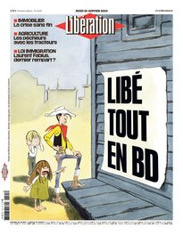 Blutch_Lucky LUKE_COUVERTURE “LIBÉ TOUT EN BD”