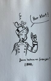 Émile Bravo - Dedicace Spirou - Planche originale