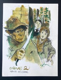 René Follet - Périls en Chine - Original Illustration