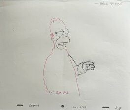 Matt Groening - Homer Simpsons - Planche originale