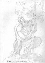 Bernie Wrightson - Huntress Card Prelim - Original art