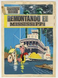 Morris - Lucky LUKE "en remontant le Mississipi" - Couverture originale