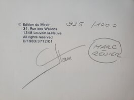 Bd signée et numérotée