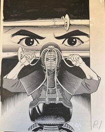 Mamoru Uchiyama - 風と剣 cover  2 "Wind and Sword"by Mamuro Uchiyama 1988 - Original Illustration