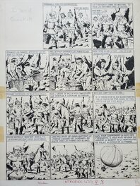 Étienne Le Rallic - DAVY CROCKETT ET LE GLOBE DE FEU - Planche originale