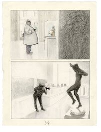 David Prudhomme - Planche originale de La traversée du Louvre - Comic Strip