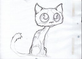 Massimiliano Frezzato - Il gatto stregato - Illustration originale