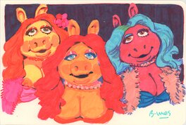 Bastien Vivès - Miss Piggy-5 - Illustration originale