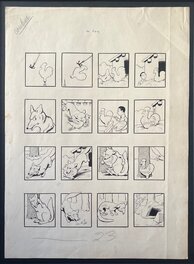 Benjamin Rabier - Le Coq - La Jeunesse illustrée - Planche originale