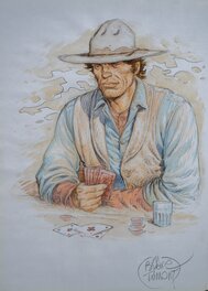 Michel Blanc-Dumont - La JEUNESSES DE BLUEBERRY - Poker time - Original Illustration