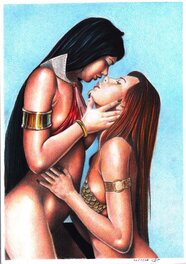 José Marcio - Vampirella and Red Sonja - Illustration originale