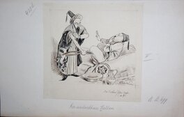Adolf Oberländer - Le sultan ingrat (Dentiste) - Illustration originale