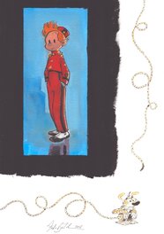 Federico Bertolucci - Spirou et Marsupilami [Hommage à la bande dessinée franco-belge] - Illustration originale