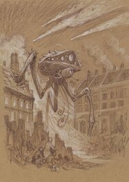 Justin Gerard - War of the Worlds Painting Prelim - Illustration originale