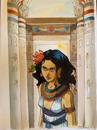Isabelle Dethan - Isbelle Dethan, couverture originale, Neith, recherche de couverture du tome 1 de "Le Roi de Paille, La Fille de Pharaon". - Couverture originale