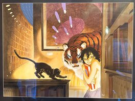 Frank Pé - La bibliotheque de Manon - Original Illustration