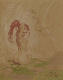 Craig Elliott - Waterfall - Original Illustration