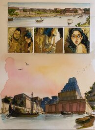 Isabelle Dethan, planche originale, "Le Roi de Paille, tome 1, La Fille de Pharaon".