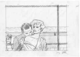 Dessin préparatoire sur calque