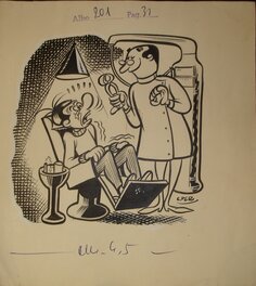Carlo Peroni dit Perogatt - Dentiste - Original Illustration