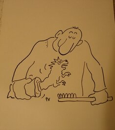 Pévé - Dentiste - Illustration originale