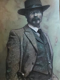 Fabrice Le Hénanff, illustration originale, marshal Juste Derval, "Lawmen, la vengeance d'Éliza Fuller".