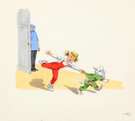 Pierre Probst - Pouf chez le dentiste - Illustration originale