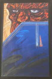 Philippe Druillet - Masque Nr 9 - Expo "Suite à Salammbô" 1987 - Illustration originale