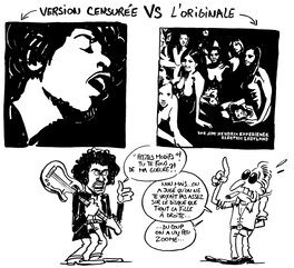Johann Guyot - Jimi hendrix censure - Illustration originale